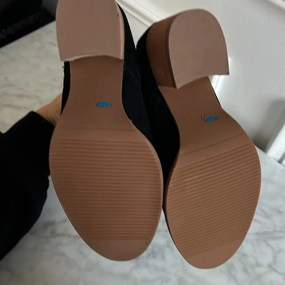 NWT Aqua College black suede bootie slip on 6.5 - Picture 6 of 7